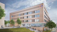 Visualisierung des Gebäudes der Berufsschule GAV in Bremen Walle