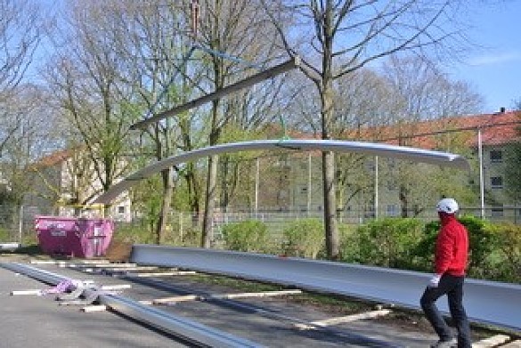 Bogendach für die Fritz-Gansberg-Schule