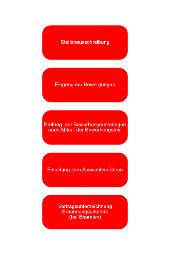 Schaubild zum Bewerbungsprozess